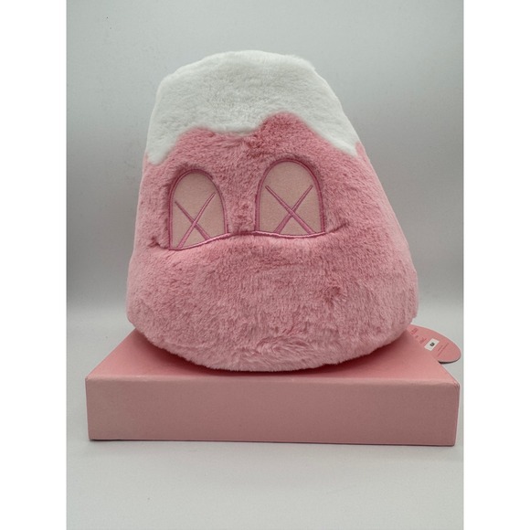 KAWS Holiday Japan Mt Fuji Plush Pink White Collectible Designer Toy #4369 - Picture 1 of 5
